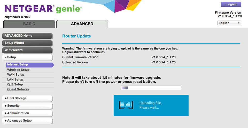 netgear genie firmware update