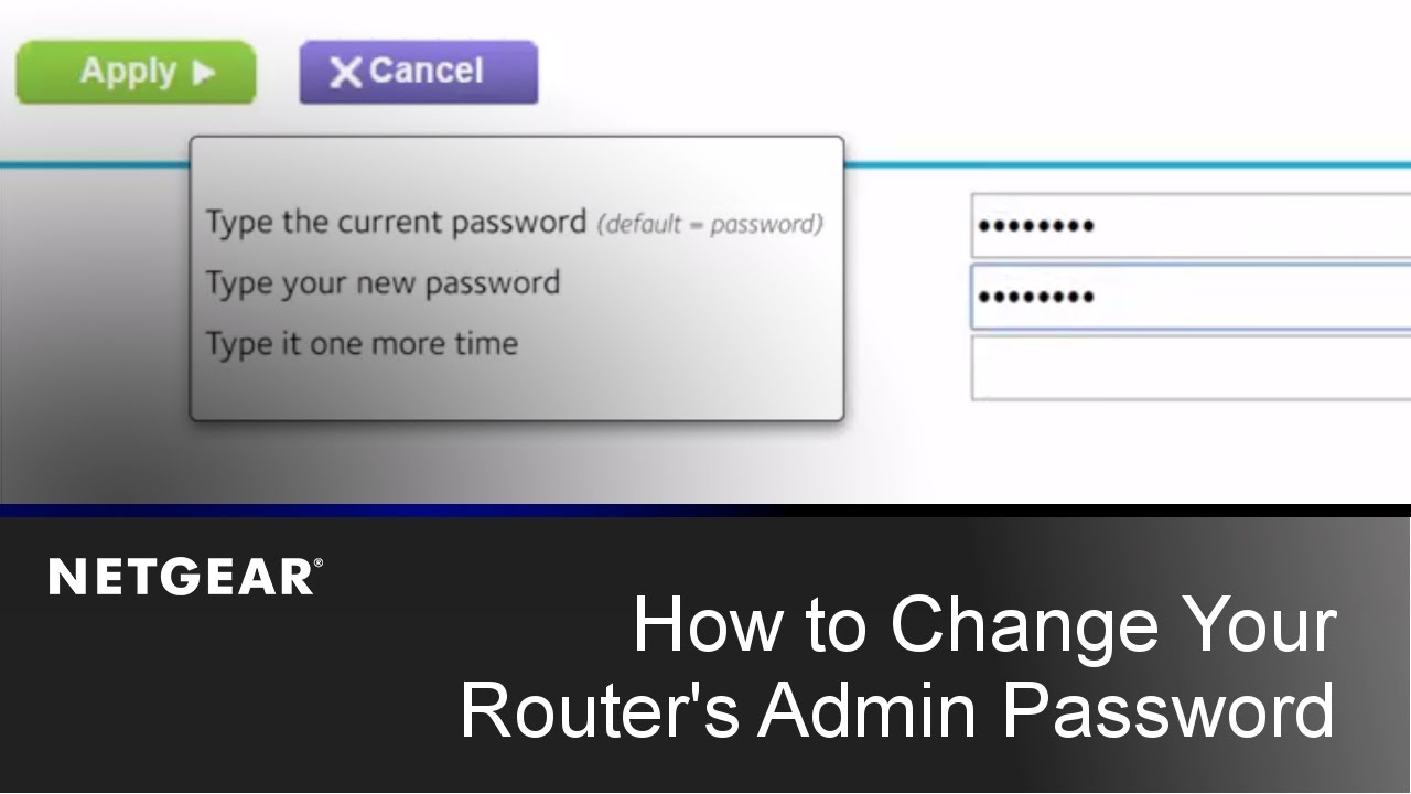 change the admin password